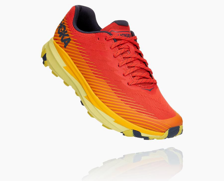 Trail Shoes Mens - Hoka One One Torrent 2 - Red - MUYRTJP-52